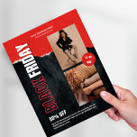 Prospectus 21,6 Cm X 24,94 Cm Photo personnalisée Rouge Black Vendredi Promo pro<br><div class="desc">Faites la promotion de vos offres Black Friday avec style grâce à notre "Flyer personnalisé de produits Black Friday" ! Ce prospectus accrocheur présente un design rouge et noir saisissant, parfait pour attirer l'attention pendant la saison des courses de vacances. Personnalisez-le avec vos propres photos et détails promotionnels pour présenter...</div>