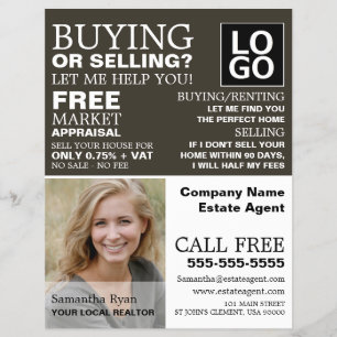 Prospectus 21,6 Cm X 24,94 Cm Photographie personnalisée, locataire, agent immob