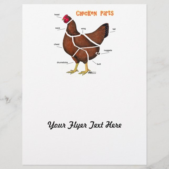 Prospectus 21,6 Cm X 24,94 Cm Pièces de poulet (Devant)