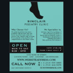Prospectus 21,6 Cm X 24,94 Cm Pied Silhouette, Clinique Podiatriaire, Podiatrist<br><div class="desc">Pied Silhouette,  Clinique de Podiatrie,  Podiatrist Publicité Flyer par The Carte de visite Store.</div>