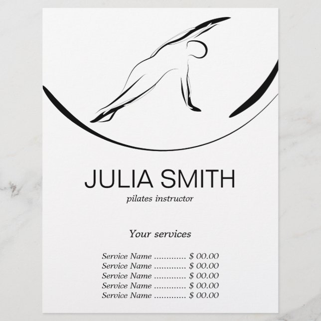 Prospectus 21,6 Cm X 24,94 Cm Pilates Pose Side Pli Flyer (Devant)