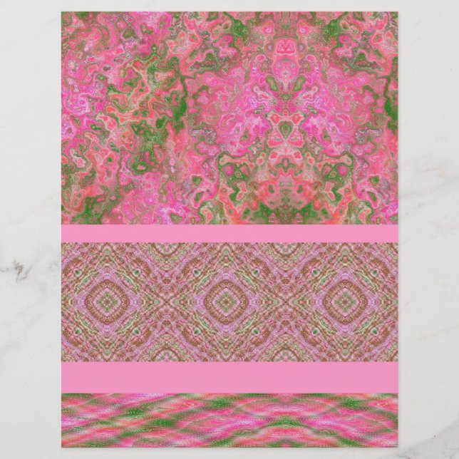 Prospectus 21,6 Cm X 24,94 Cm Pink Sampler Bulk Scrapbook Paper Pages (Devant)