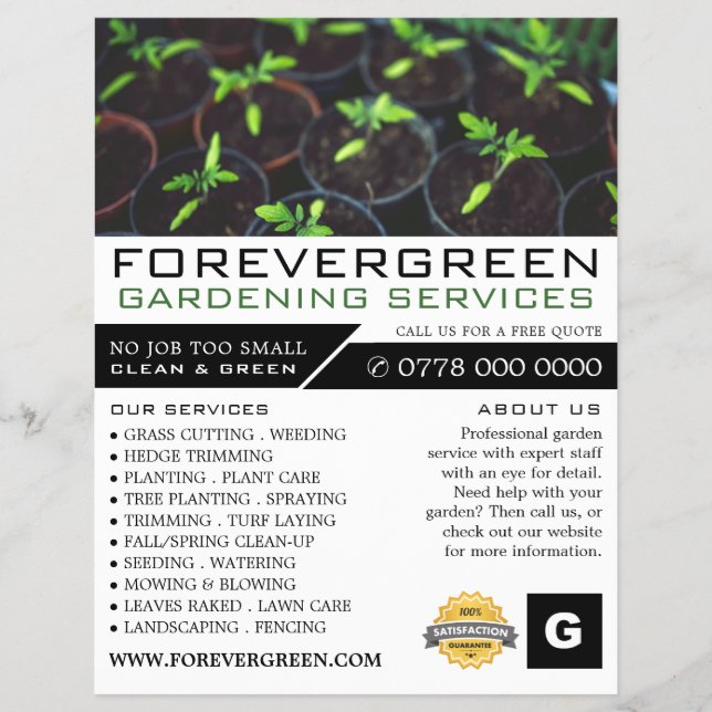 Prospectus 21,6 Cm X 24,94 Cm Plantes de tomates, Service de jardinage, Horticul (Devant)