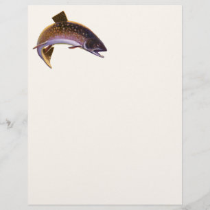 Prospectus 21,6 Cm X 24,94 Cm Poisson vintage, Pêcheur De Sport