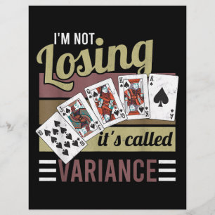 Prospectus 21,6 Cm X 24,94 Cm Poker de Vintage I'm losing it's Called Variance