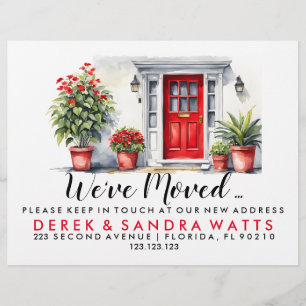 Prospectus 21,6 Cm X 24,94 Cm porte d'entrée rouge Changement d'adresse que nous