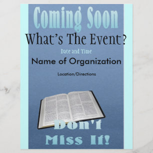 Prospectus 21,6 Cm X 24,94 Cm Prochainement Flyer bleu