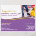 Prospectus 21,6 Cm X 24,94 Cm Professional Cleaning/Janitorial Housekeeping A4<br><div class="desc">Boost publicity with these professional flyers (template) for house cleaning, housekeeping or janitor (janitorial) small business. These flyers are designed with purple text and a gold (faux) glitter color on the front side with purple text on the back. Customize the flyers by adding or removing elements to suit your company's...</div>