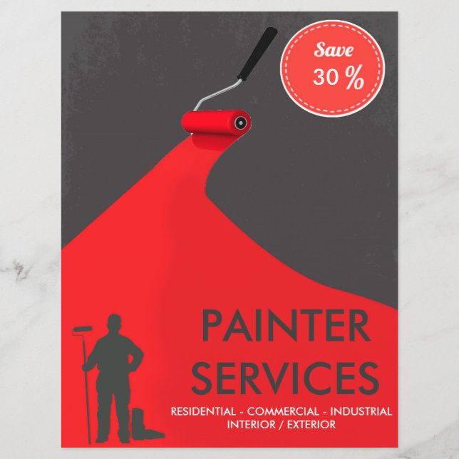 Prospectus 21,6 Cm X 24,94 Cm Professional Painter Discount Flyer (Devant)