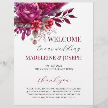 Programme de Cérémonie Mariage Viva Magenta