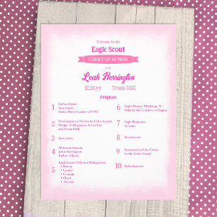 Prospectus 21,6 Cm X 24,94 Cm Programme de la Cour d'honneur de l'Aigle rose et 