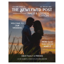 Programme de mariage de journaux Photo Moderne Fun