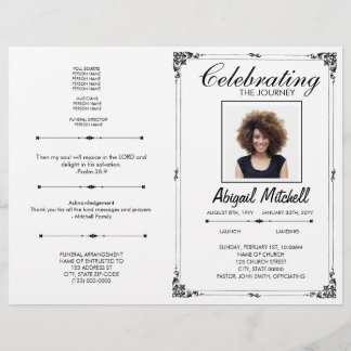 Prospectus 21,6 Cm X 24,94 Cm Programme funéraire | Célébrer Le Voyage | FP0017