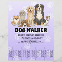 Promenadeur de chiens garde d'animaux publicitaire