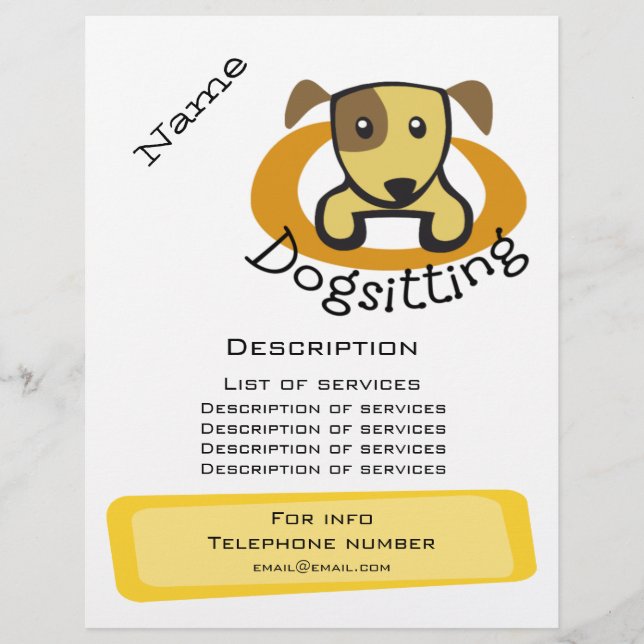 Prospectus 21,6 Cm X 24,94 Cm Promotion de garde de chiens (Devant)