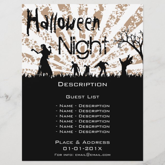 Prospectus 21,6 Cm X 24,94 Cm Promotion de l'événement Halloween (Devant)