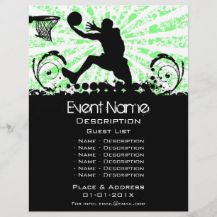 Prospectus 21,6 Cm X 24,94 Cm Promotion des événements de basket-ball