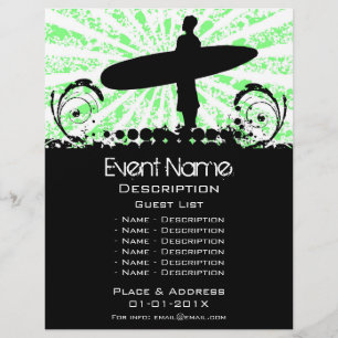 Prospectus 21,6 Cm X 24,94 Cm Promotion d'événement de surf