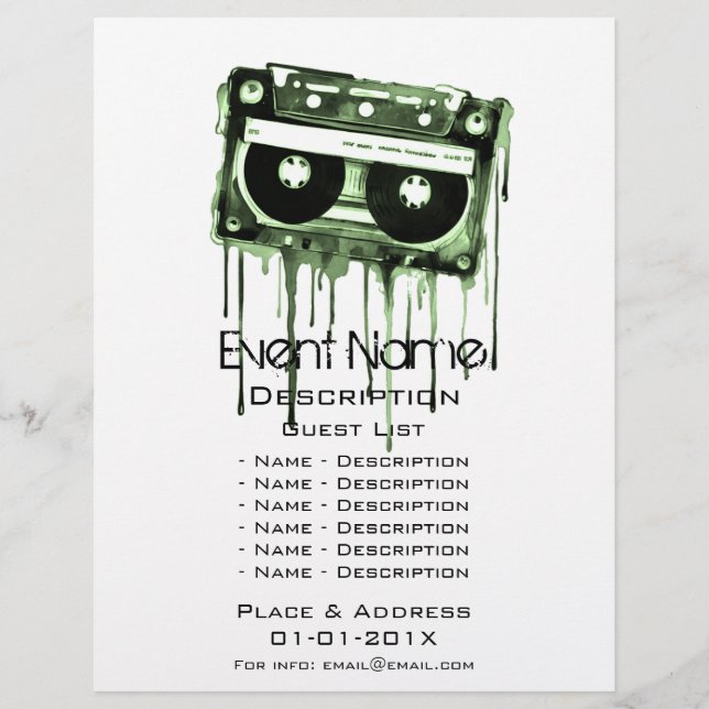 Prospectus 21,6 Cm X 24,94 Cm Promotion d'événements musicaux (Devant)