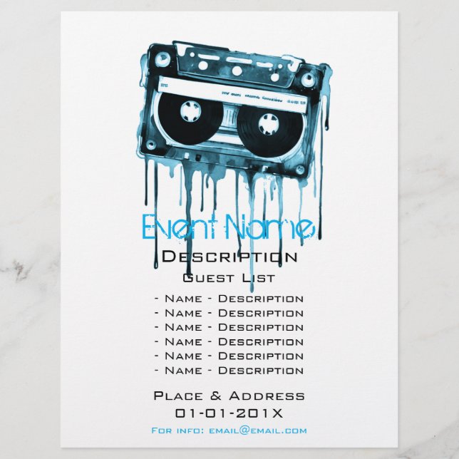 Prospectus 21,6 Cm X 24,94 Cm Promotion d'événements musicaux (Devant)