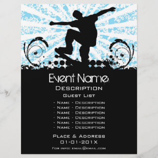 Prospectus 21,6 Cm X 24,94 Cm Promotion d'événements Skateboard