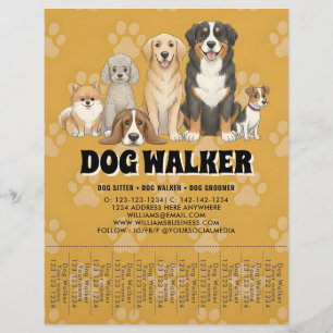 Prospectus 21,6 Cm X 24,94 Cm Promotions personnalisées pour la garde d'animaux