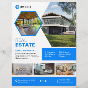 Prospectus 21,6 Cm X 24,94 Cm Propriétés immobilières Flyer personnalisé