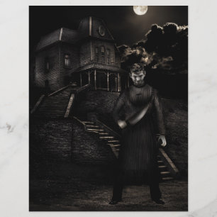 Prospectus 21,6 Cm X 24,94 Cm Psycho Flyers Halloween personnalisables