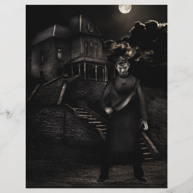 Prospectus 21,6 Cm X 24,94 Cm Psycho Flyers Halloween personnalisables (Devant)