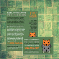 Publicité pour le service de salutation de chats e
