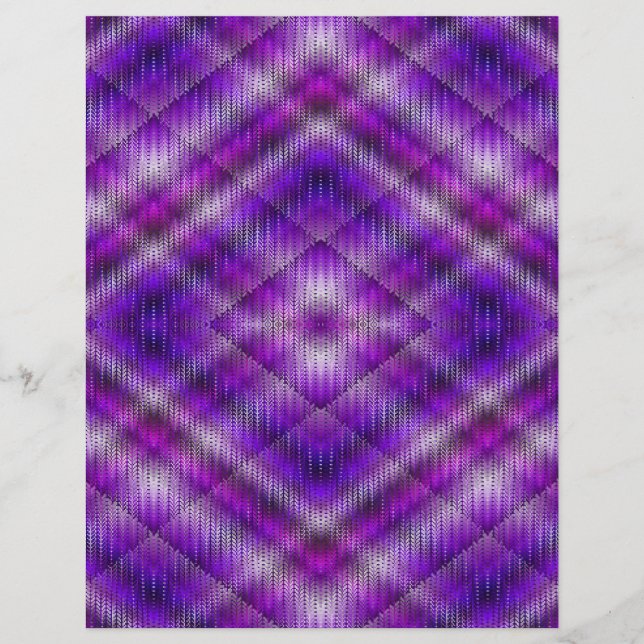 Prospectus 21,6 Cm X 24,94 Cm Purple Argyle Bulk Scrapbook Paper Pages (Devant)