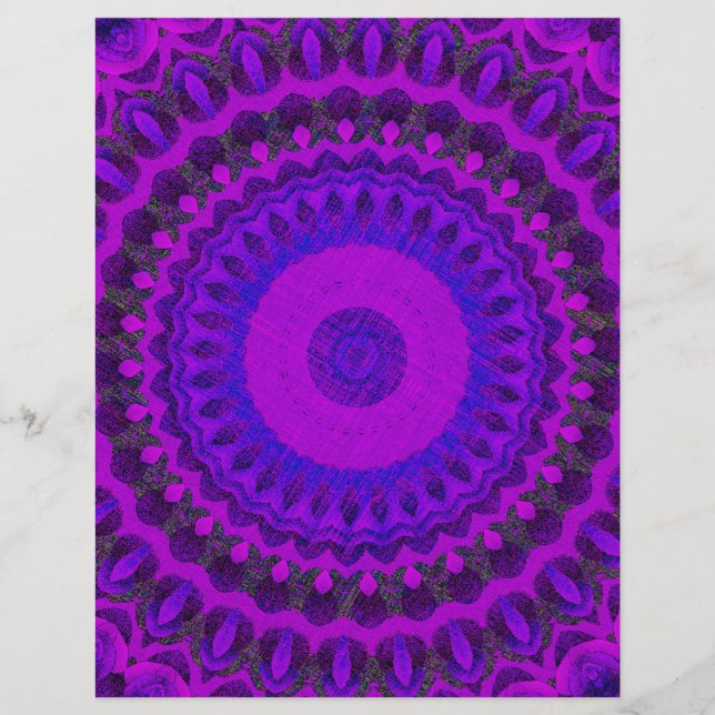 Prospectus 21,6 Cm X 24,94 Cm Purple Kaleidoscope Bulk Scrapbook Paper Pages (Devant)