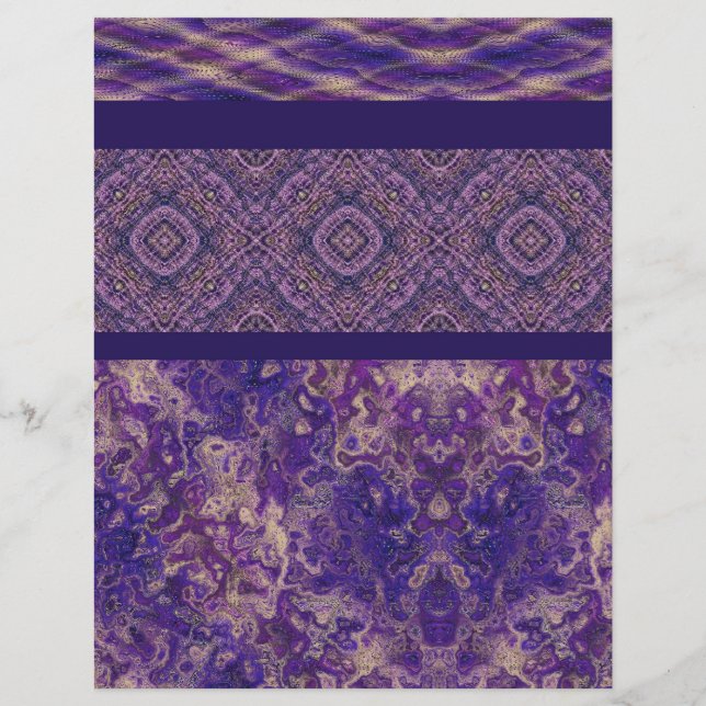 Prospectus 21,6 Cm X 24,94 Cm Purple Sampler Bulk Scrapbook Paper Pages (Devant)