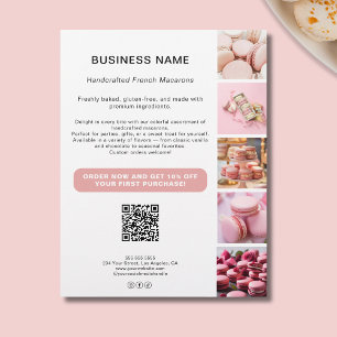 Prospectus 21,6 Cm X 24,94 Cm QR Code Photo Personnalisé Boulangerie Blanche Ent