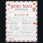 Prospectus 21,6 Cm X 24,94 Cm Questionnaire secret Père Noël Christmas Gift Exch<br><div class="desc">Faites-vous plaisir avec ce questionnaire secret Père Noël! Découvrez des idées cadeaux parfaites et ajoutez du plaisir à votre échange de vacances.</div>