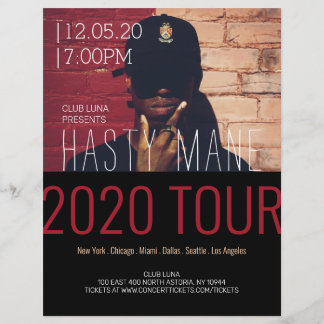 Prospectus 21,6 Cm X 24,94 Cm Rapper Concert Band Music Tour