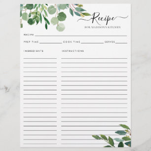 Prospectus 21,6 Cm X 24,94 Cm Recette Élégante cuisine Feuille Eucalyptus Budget