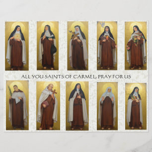 Prospectus 21,6 Cm X 24,94 Cm Religieuses Carmélites Nonnes Prêtres Prière Catho