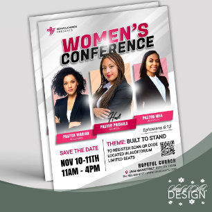 Prospectus 21,6 Cm X 24,94 Cm Réunion de la Conférence de l'Eglise des femmes ro