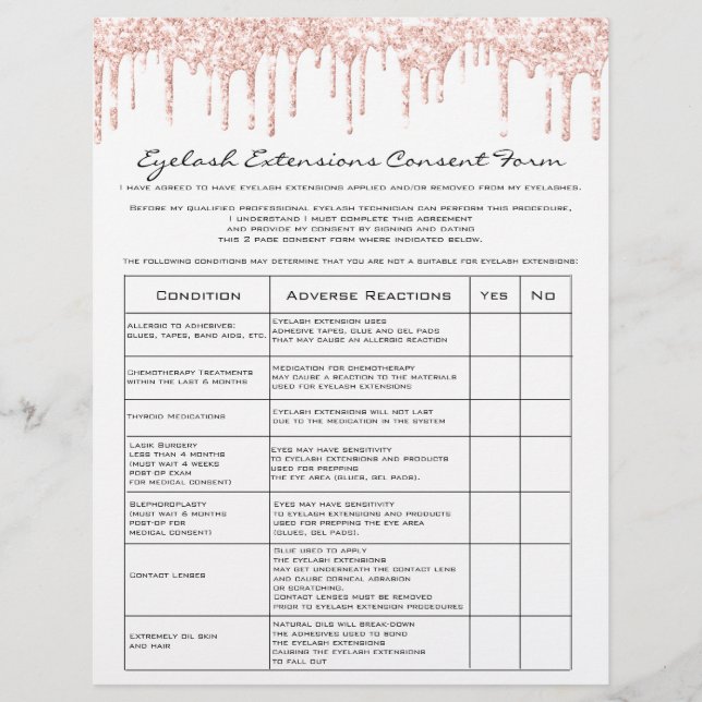 Prospectus 21,6 Cm X 24,94 Cm Rose d'exonération de responsabilité de l'extensio (Devant)