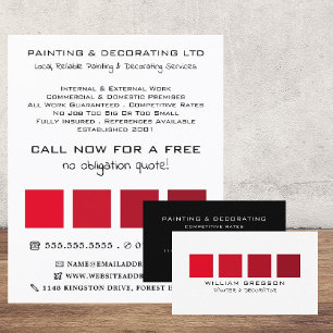 Prospectus 21,6 Cm X 24,94 Cm Rouge Ombre Carrés, Peintre & Décorateur