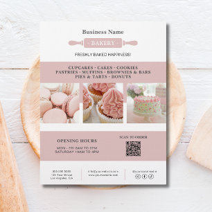 Prospectus 21,6 Cm X 24,94 Cm Rouleau à pâtisserie Boulangerie Blanc Rose Entrep