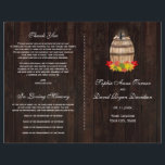 Prospectus 21,6 Cm X 24,94 Cm Rustic Fall Foliage Vin Baril Programme de mariage<br><div class="desc">Chute Foliage Vin Baril String Lights design de carte avec un tonneau de vin aquarelle, magnifique feuillage d'automne, lampes à cordes, bouteille de vin, verre de vin et aliments traditionnels de la ferme sur le tonneau, le tout sur une ancienne grange. Utilisez l'outil Personnaliser pour ajouter vos informations. Vous pouvez...</div>