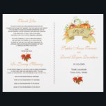 Prospectus 21,6 Cm X 24,94 Cm Rustic Fall Thanksgiving Programme de mariage Citr<br><div class="desc">Design unique avec de magnifiques citrouilles aquarelles,  des feuilles d'automne colorées bannières et des séparateurs feuille,  sur un arrière - plan blanc. Utilisez l'outil Personnaliser pour ajouter vos informations. Pour les articles correspondants,  veuillez visiter ma collection de couronnes d'automne.</div>