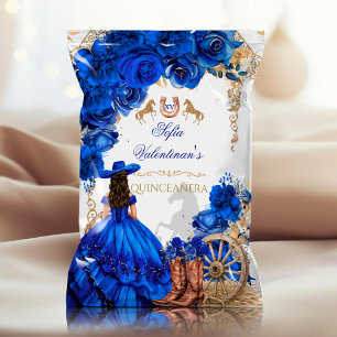 Prospectus 21,6 Cm X 24,94 Cm Sac de puces de Luxe Robe Royale Bleu Quinceañera