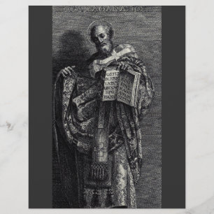 Prospectus 21,6 Cm X 24,94 Cm Saint Athanase d'Alexandrie Art Graphique