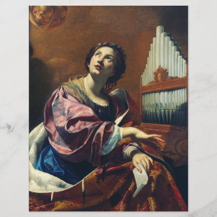 Prospectus 21,6 Cm X 24,94 Cm Saint Cecilia par Simon Vouet