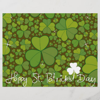 Prospectus 21,6 Cm X 24,94 Cm Saint Patrick's Day Shamrock Lucky Clovers Feuille