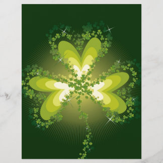 Prospectus 21,6 Cm X 24,94 Cm Saint Patrick's Day Shamrock Lucky Clovers Feuille