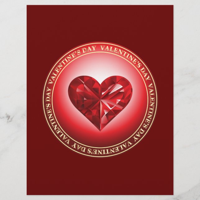 Prospectus 21,6 Cm X 24,94 Cm Saint Valentin (Devant)